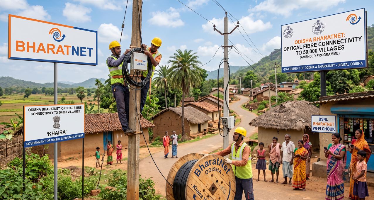 Odisha to Provide Optical Fibre Connectivity to 50,000 Villages Under Amended BharatNet Programme